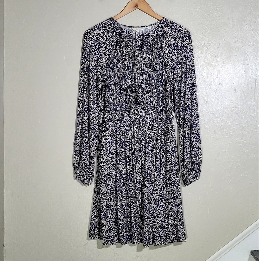 Boden Blue and White Patterned Dress